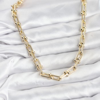 Pirinç Gold Renk Tifani Model Kadın Kolye