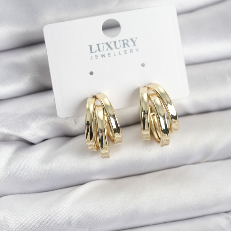 Pirinç Gold Renk Vintage Halka Model Kadın Küpe