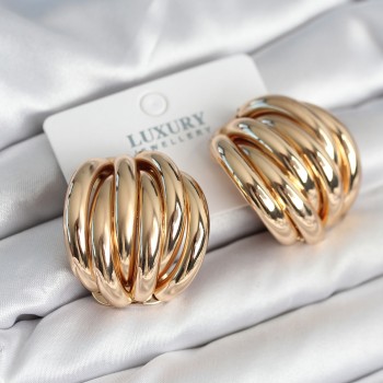 Pirinç Gold Renk Vintage Kadın Küpe