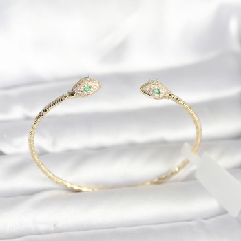 Pirinç Gold Renk Yılan Model Bileklik