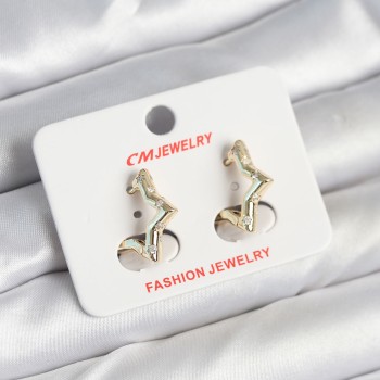 Pirinç Gold Renk Yıldız Model Kadın Küpe