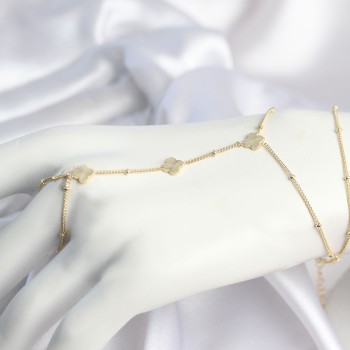 Pirinç Gold Renk Yonca Model Kadın Şahmeran