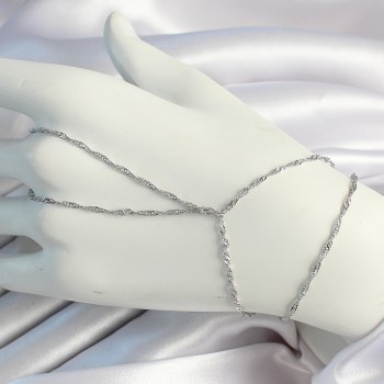 Pirinç Gümüş Renk Esnek Burgu Zincirli Şahmeran