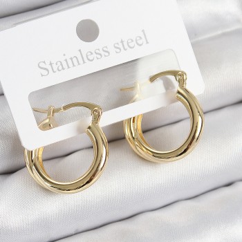 Pirinç Halka Model Gold Renk Kadın Küpe