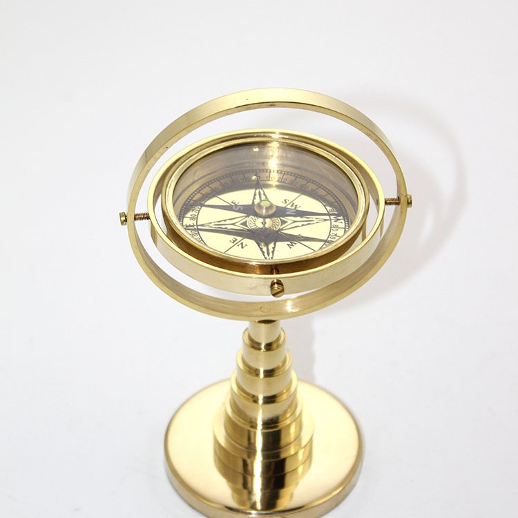 Pirinç Masa Üstü Pusula Model 1 