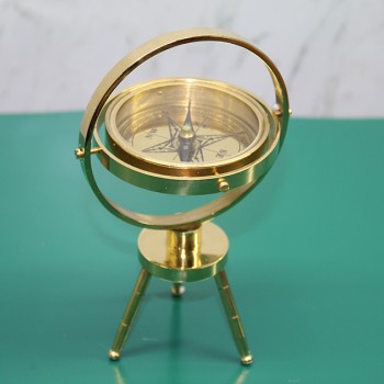 Pirinç Masa Üstü Pusula Model 2 