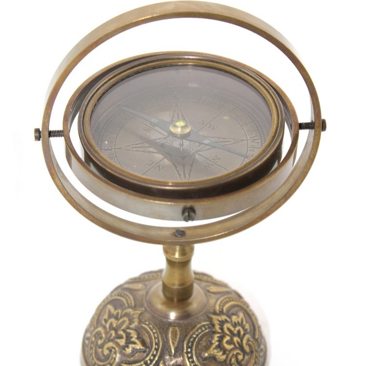 Pirinç Masa Üstü Pusula Model 3