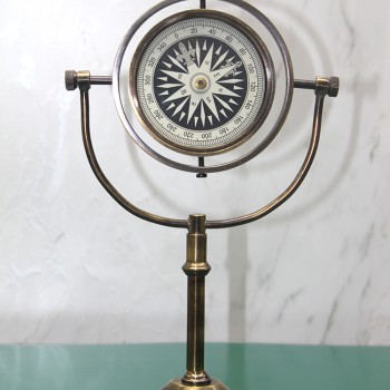 Pirinç Masa Üstü Pusula Model 4