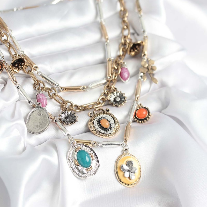 Pirinç Otantik Kolye Seti