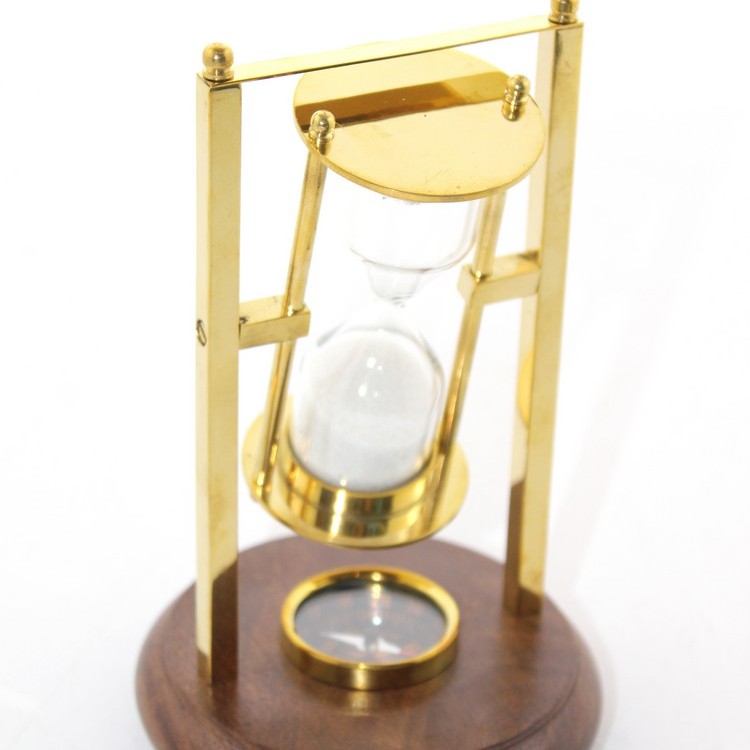 Pirinç Pusulalı Kum Saati Model 2