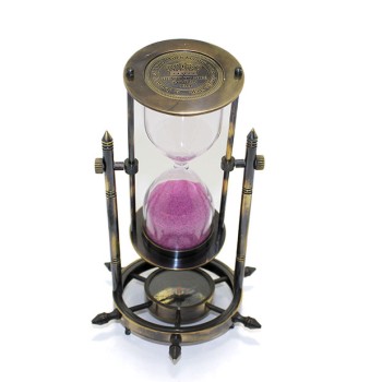 Pirinç Pusulalı Kum Saati Model 3