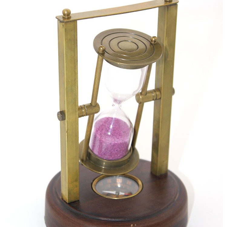 Pirinç Pusulalı Kum Saati Model 7