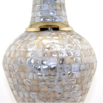 Pirinç Sedefli Vazo 35 Cm 