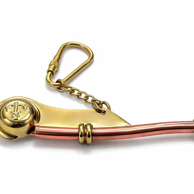 Pirinç Silistre Düdüğü Anahtarlık 