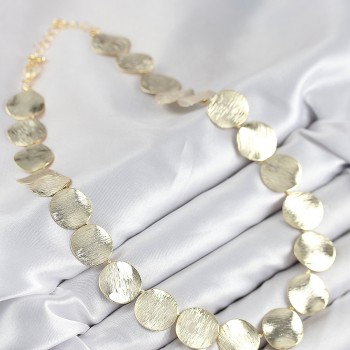 Pirinç Sıralı Para Model Gold Renk Kadın Kolye