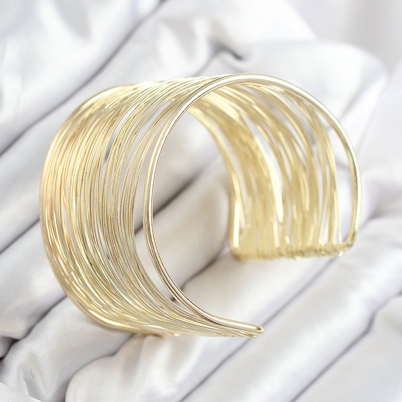 Pirinç Tel Sarma Model Gold Renk Kadın Bileklilk