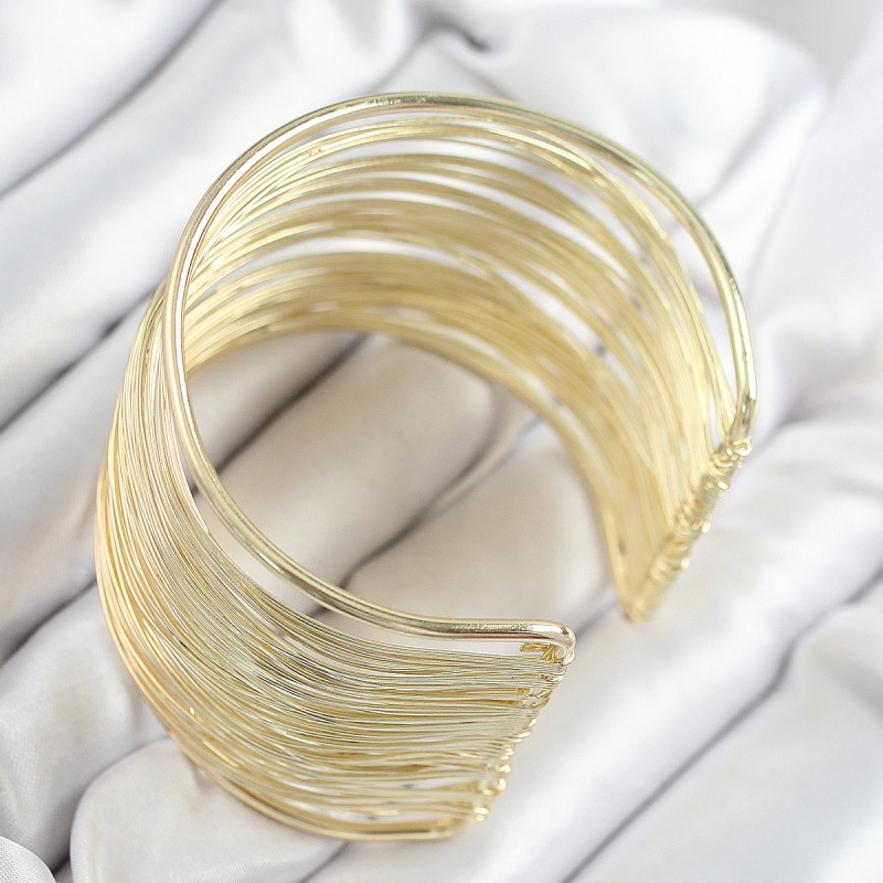 Pirinç Tel Sarma Model Gold Renk Kadın Bileklilk
