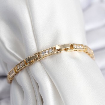 Pirinç VIP Seri Gold Renk Parçalı Model Kadın Bileklik