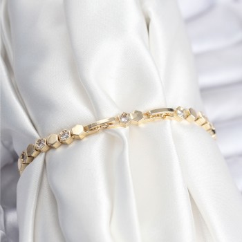 Pirinç VIP Seri Gold Renk Petek Model Kadın Bileklik