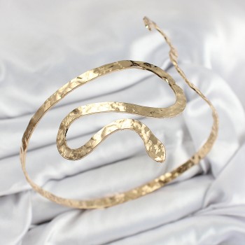 Pirinç Yılan Model Gold Renk Kadın Pazu Bileklik