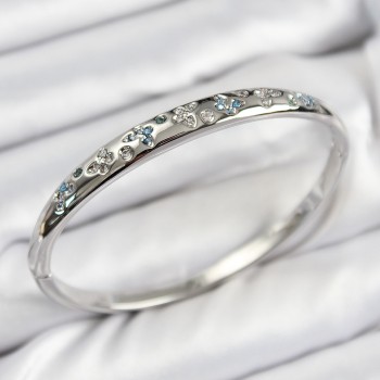 Pirinç Zirkon Taşlı Kelebek Model Gümüş Renk Kadın Kelepçe