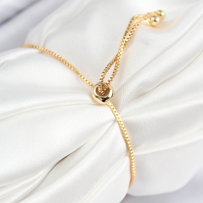 Pirinç Zirkon Taşlı Tennıs Model Gold Renk Asansörlü Kadın Bileklik