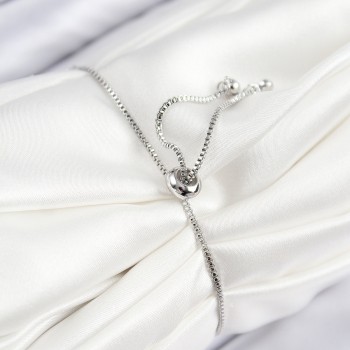 Pirinç Zirkon Taşlı Tennıs Model Gümüş Renk Asansörlü Kadın Bileklik