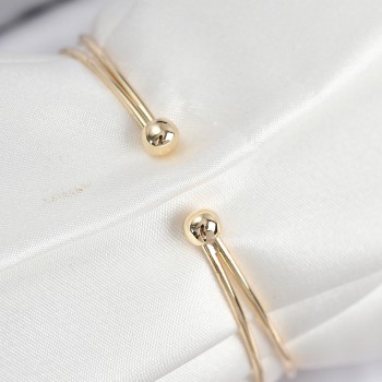 Pirinç Zirkon Taşlı Yıldız Ve İnci Model Gold Renk Kadın Bileklik