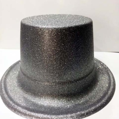 Plastik Parti Şapkası Gümüş Siml