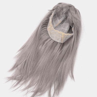 Platin Gri Gümüş Uzun Parti Peruğu