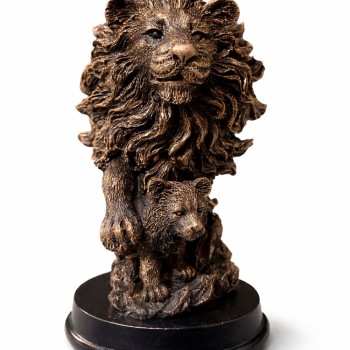 Polyester Aslan Büstü 