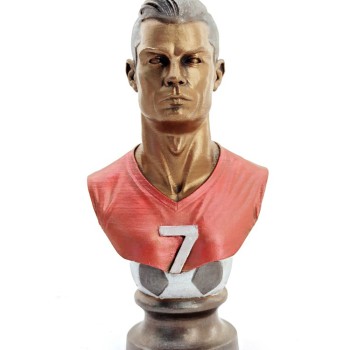 Polyester Ronaldo Figürü Büst