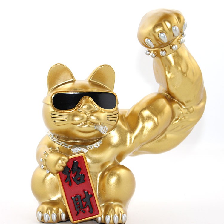 Polyester Şanslı Kedi Figürü Model 2 