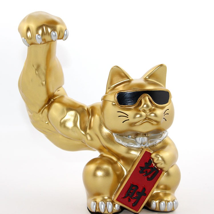 Polyester Şanslı Kedi Figürü Model 3 