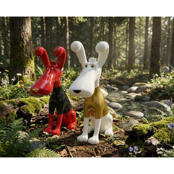 Polyester Sevimli Köpek Figürü