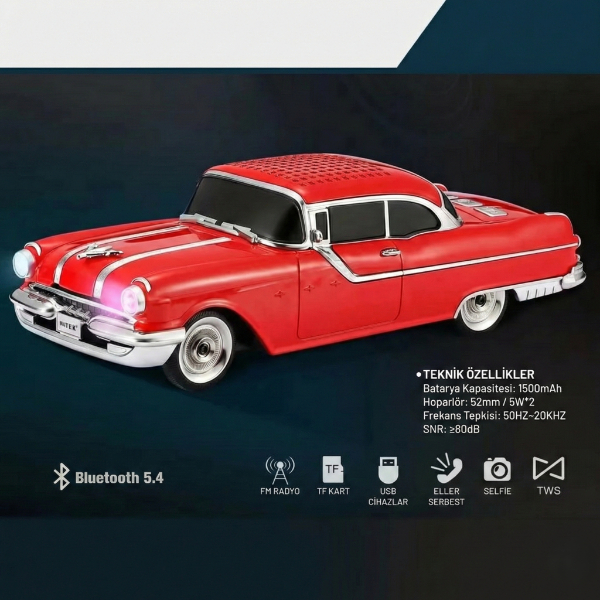 Pontiac Klasik Araba Tasarımlı Bluetooth Hoparlör 