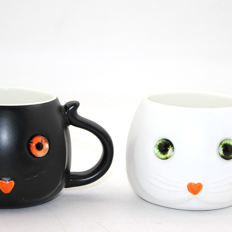 Porselen Kedili Kupa Bardak