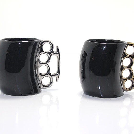 Porselen Muşta Tasarımlı Kupa Bardak 