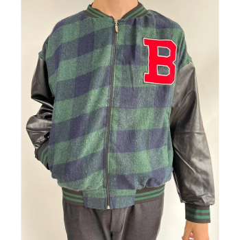 Pötikare Desen Nakışlı Kolej Ceket - Haki