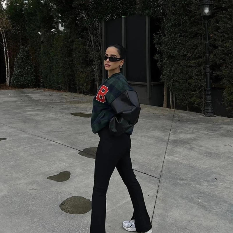 Pötikare Desen Nakışlı Kolej Ceket - Haki