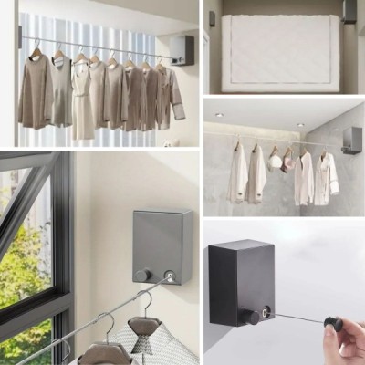 Pratik Geri Çekilebilir Çamaşır İpi