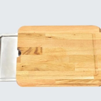 Pratik Tepsili Ahşap Kesme Tahtası 