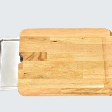 Pratik Tepsili Ahşap Kesme Tahtası 