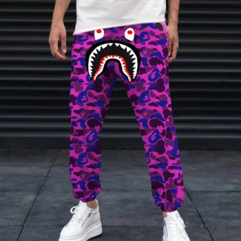 Pubg Bape x Shark Eşofman Altı - Mor -