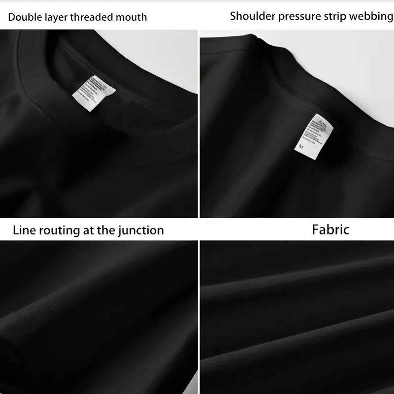 Rahat Bisiklet Yaka Tişört, Yaratıcı Karikatür Baskı Siyah -