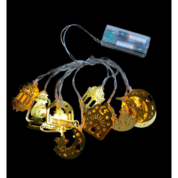 Ramazan Temalı Karışık Figürlü Dekoratif LED Işık 2 Metre 