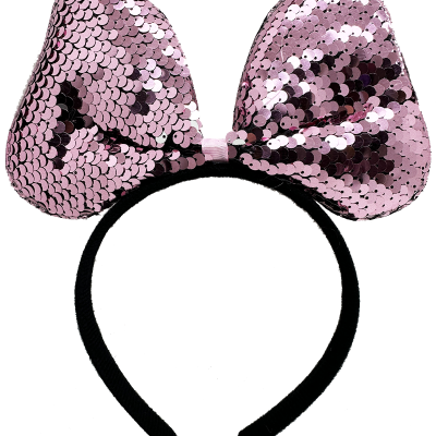 Renk Değiştiren Pullu Fiyonk Parti Tacı Pembe Gümüş