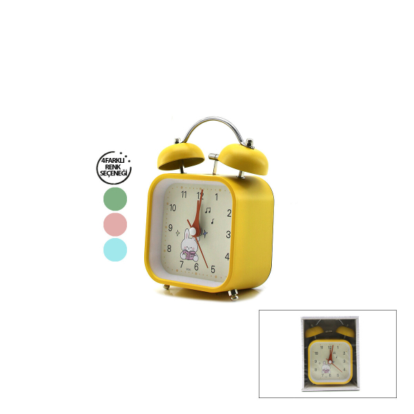 Renkli Kare Masa Çalar Saati