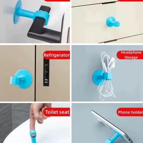 Renkli Vantuzlu Geçmeli Kapı Kolu Stoper 4lü Set