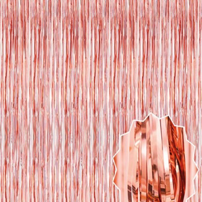 Rose Gold Püsküllü Kapı Perdesi 